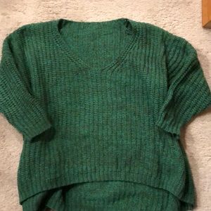 Green oversized sweater